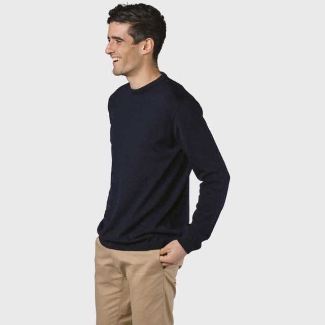 Mens basic merino knit