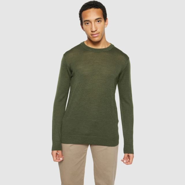 Regular merino knit crew neck - RWS