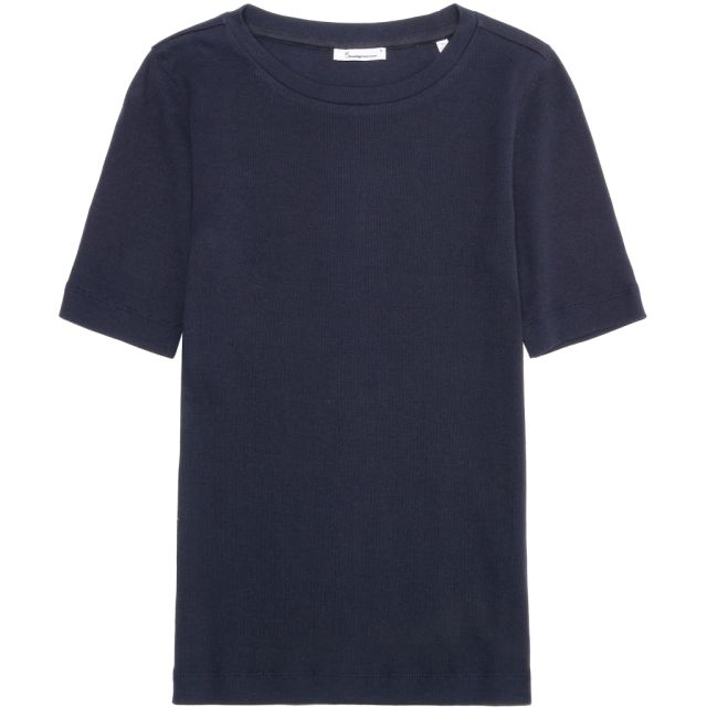 Rib t-shirt navy