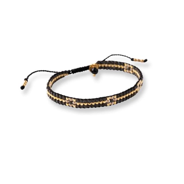 Competent Schwarzer Onyx goldfarbiges Armband