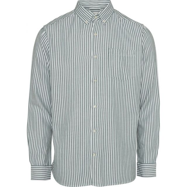 Striped twill shirt / Vegan